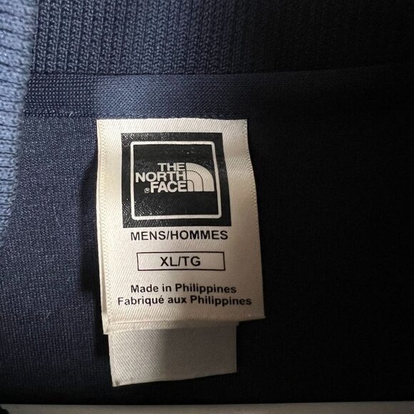 The North Face Track Jacket Mens XL‎ Blue Full Zip Highneck Stretch Logo - Picture 8 of 9